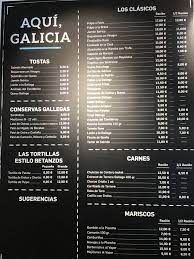 Restaurante en el barrio Salamanca, Madrid. Aquí, Galicia.